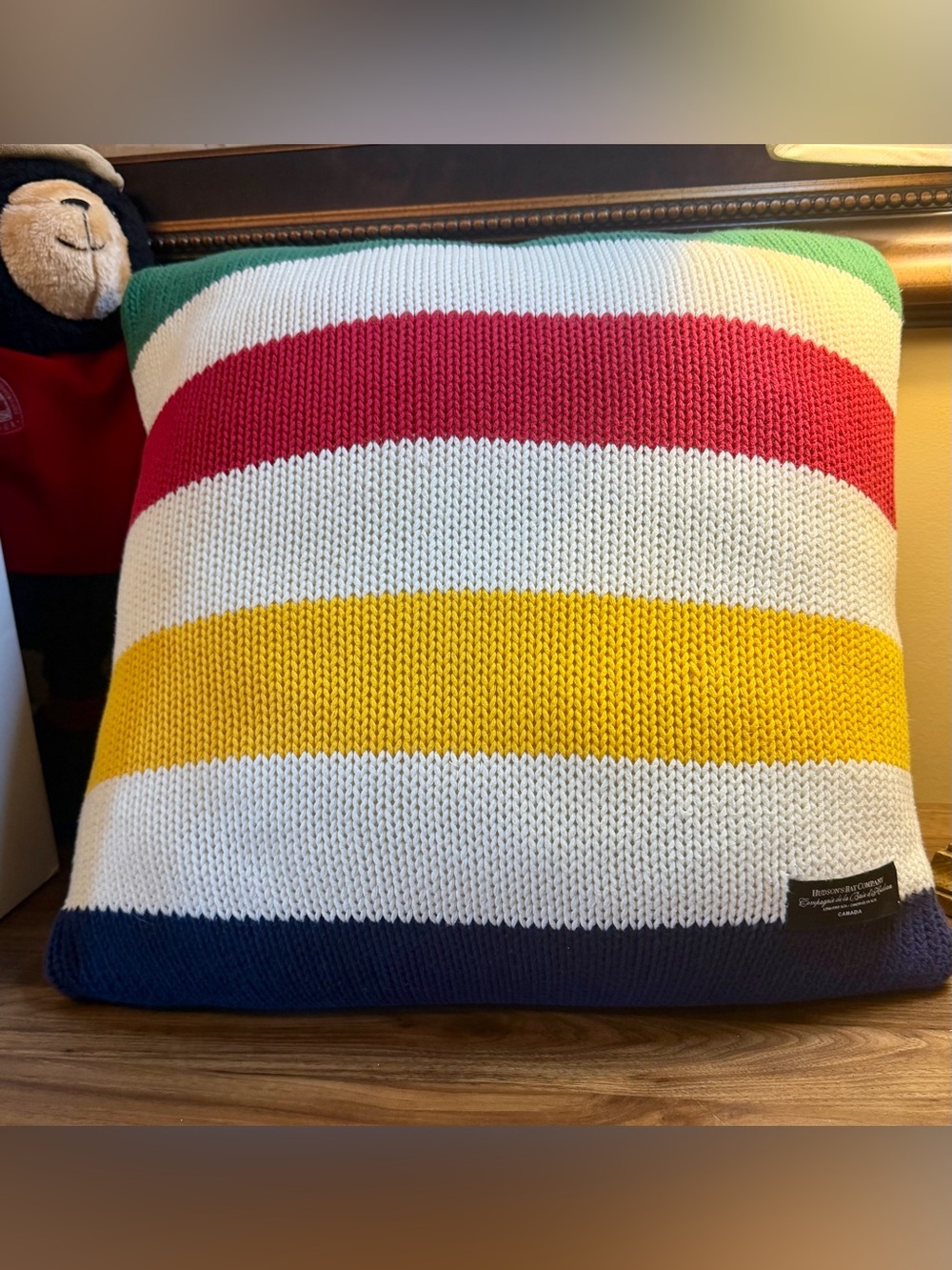 Hudson's Bay Company 18x18" Overstuffed Sweater Knit Toss Pillow